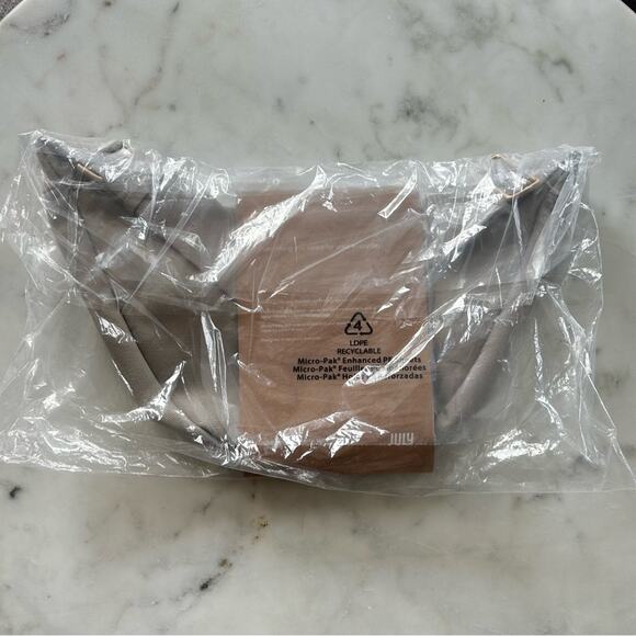 July Everyday Crescent Crossbody Bag in Taupe 100% Cotton NWT - Picture 8 of 8